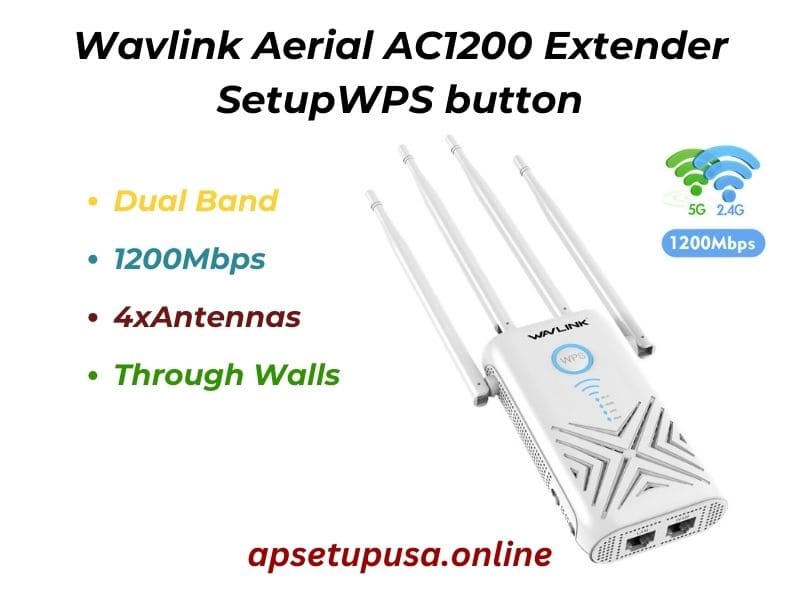 Wavlink Aerial AC1200 Extender Setup using the WPS button